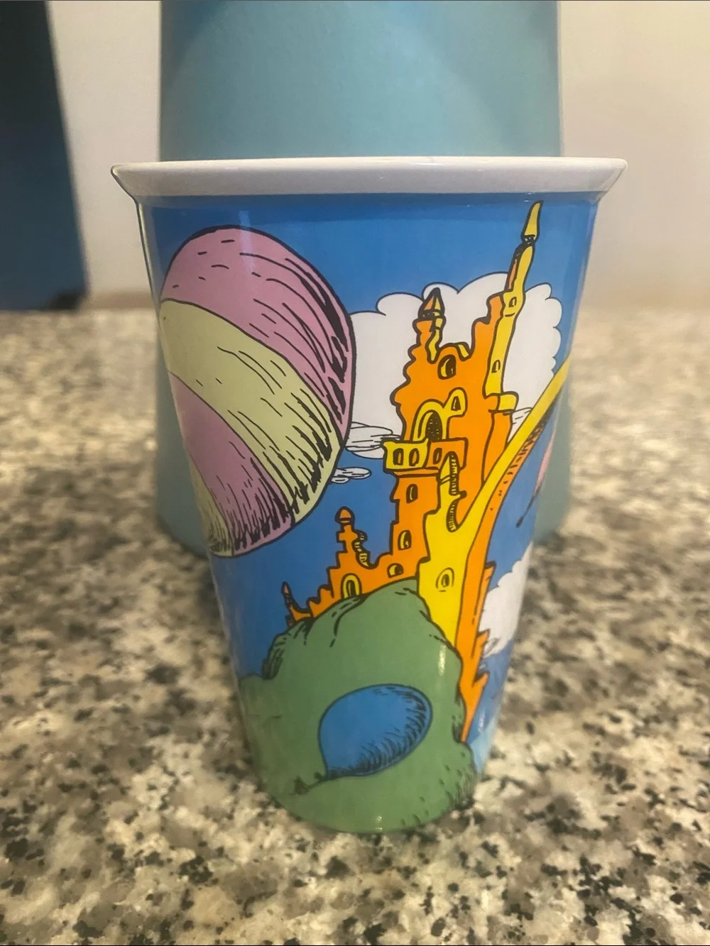 Dr. Seuss Blue Illustrated 'Oh! the Places You'll Go!' Cup